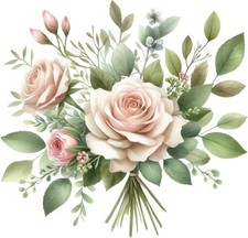 Aquarell blume rose dtf - blume,