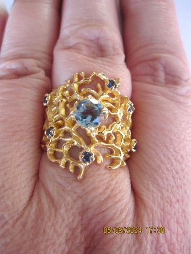 Apatit ring koralle form - ring, 925
