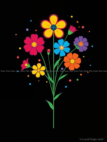 Blumen moderner design - a4,