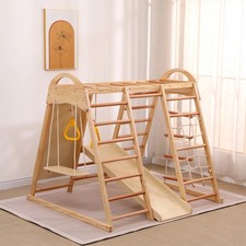 7 in 1 Schaukel Rutsche Kinder Spielturm Klettergerüst Kletterwand Kletterleiter