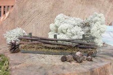 Krippenzubehör - Weidenzaun geflochten - Naturholz - Handarbeit -