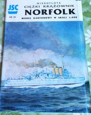 Modellbaubogen britischer schwere Kreuzer HMS Norfolk