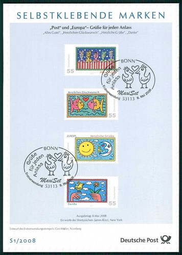 Brd etb ersttagsblatt 2008 - ersttagsblatt, 2008/s1