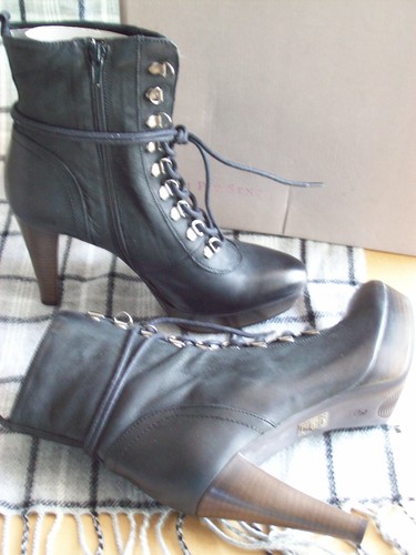 High heel leder - high,