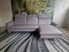 Hukla Ecksofa N2868 Echtleder Torro granit, Glattleder, strapazierfähig