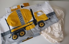 Kinderbettwäsche 100x135 cm +2 Spannbettlaken BAUFAHRZEUGE