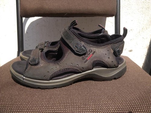 Men ecco sandals black leather - men,