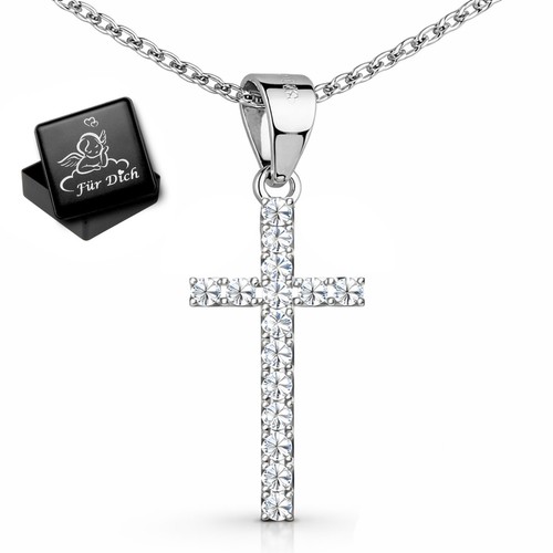 Kette mit kreuz anhänger - anhänger, 925