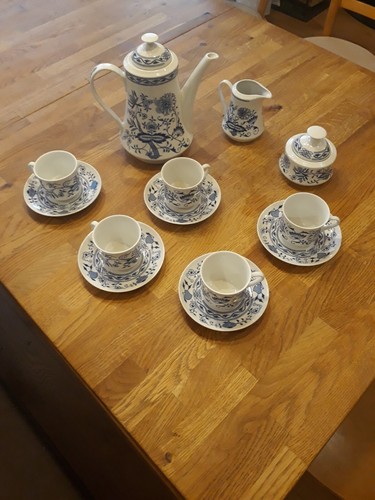 Bohmia blau weiß kaffeservice - bohmia, blau-weiß