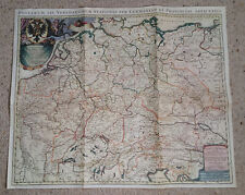 alte Postrouten-Karte 1730 Kupferstich "Postarum seu ...." Nell und Homann