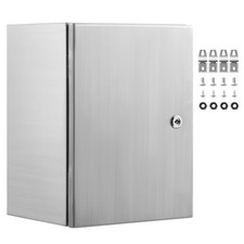 Uimoso 40x30x15cm Schaltschrank Edelstahl-Elektrogehäuse IP66 Wandmontage