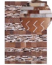 Lederteppich braun dekorativ