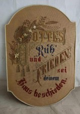 altes Stickbild Haussegen