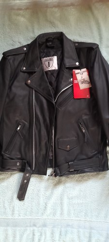 Biker herren lederjache - herren,