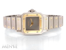Cartier Santos Mini 1552 Bicolor Stahl - Gelbgold Grey Revision 2025 Uhr (14704)