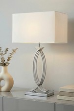 Tischlampe Chrom Design große