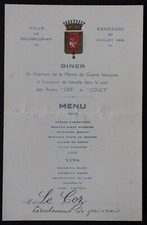 Menü 20. Juli 1934 Stadt