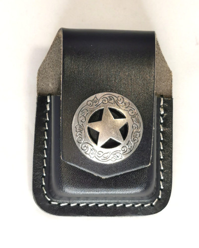 Echt leder feuerzeug tasche - echt,