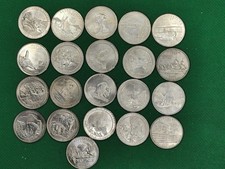 Lot 343 , 21 x Quarter Dollar USA, US Bundesstaaten + National Park , meist unc