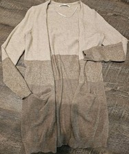 ONLY QUEEN LONG Cardigan shabby Strickjacke lang boho taupe-beige-braun Gr.S*Neu