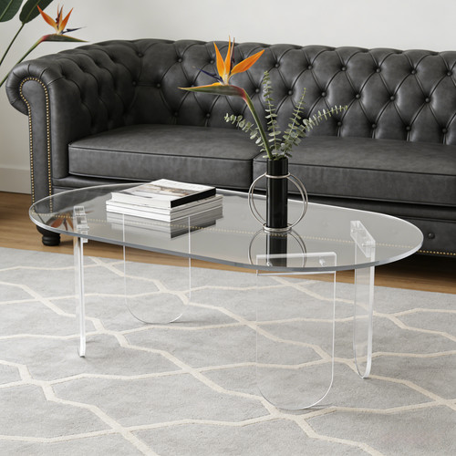 Acrylglas couchtisch oval - acrylglas,