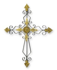 Wanddekoration Kreuz Eisen