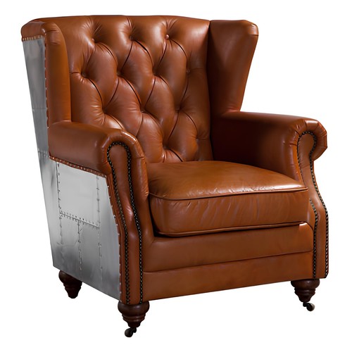 Ohrensessel echtleder vintage - ohrensessel,