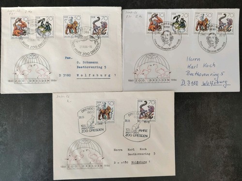 Ddr briefe 1986 zoo dresden - briefe,