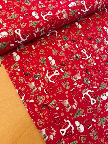 Baumwollstoff weihnachtsstoff - baumwollstoff,