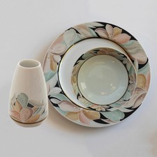 Porzellangeschirr Eschenbach, Form Summit, Dekor Viola, 70er Jahre