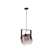 LED Pendellampe Glas Rauchglas