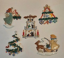 Zinnfiguren Flachfiguren bemalt Weihnachten, Engel,Weihnachtspyramide