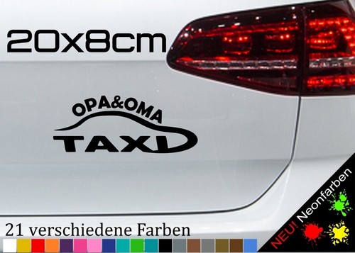 Oma opa taxi aufkleber - aufkleber, spruch