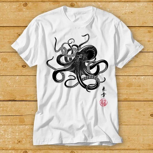 Octopus japanese calligraphy - octopus,