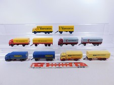 5x Wiking H0 1:87 Hängerzug MB: Rieck+Lautz+Zeitfracht+Verpoorten #CP245-0,5