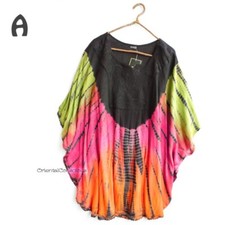 Brust Stickerei Batik Poncho