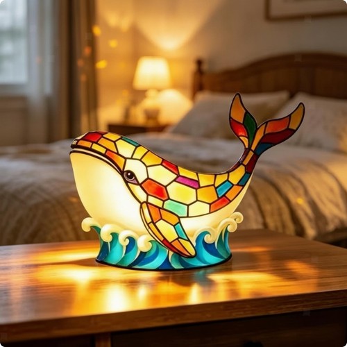 Wal und delfinlampe mit - und,