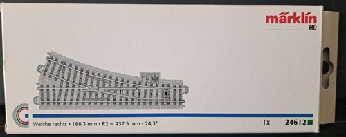 Märklin 188 3mm weiche rechts - 188,3mm,