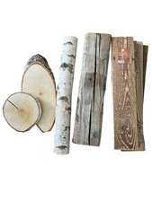 Bastel Box Birkenholz, -scheiben und Altholz 9 Teile für kreative diy-Projekte