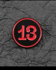 Pin Nr. 13 Biker Anstecker Button Freiheit Rebellen Kutte Weste Motorrad Club MC