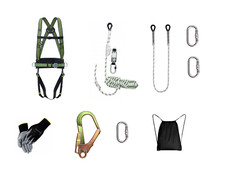 SET Absturzsicherung Fallschutz Auffanggurt 20m Seil Halteseil 1m Falldämpfer NE