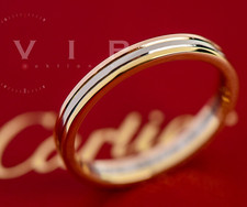 CARTIER TRINITY VENDOME LOUIS BAGUE RING EHERING TRAURING 18K TRICOLOR GOLD °51