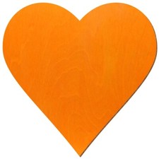 Holz Herz Orange beidseitig