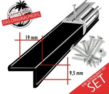 20 Meter Wohnwagen Kantengummi Dichtungsgummi für Kederleiste. Inkl Schrauben