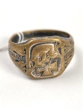 " Ich beklage einen He..." Fingerring, stark getragenes Stück, Höhe  15mm