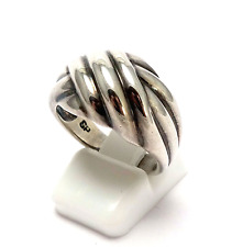 bildschöner Silberring Damen Kuppel Ring verschlungen 925 Sterling SilberGr.56
