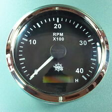 ELEKTRONISCHER  DREHZAHLMESSER - 4000UPM  85mm TACHOMETER  Stundenzähler chrom