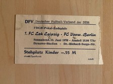 Ticket FDGB-Pokalfinale 1970 FC Vorwärts Berlin - Lok Leipzig DDR