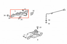 Mercedes Benz M102 W201 190 W124 Abgaskrümmer Auspuffkrümmer 1021421801