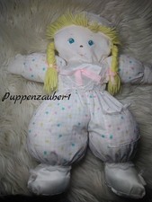 Handgefertigte Stoffpuppe 50 cm – nostalgische Vintage Puppe mit Wollhaaren